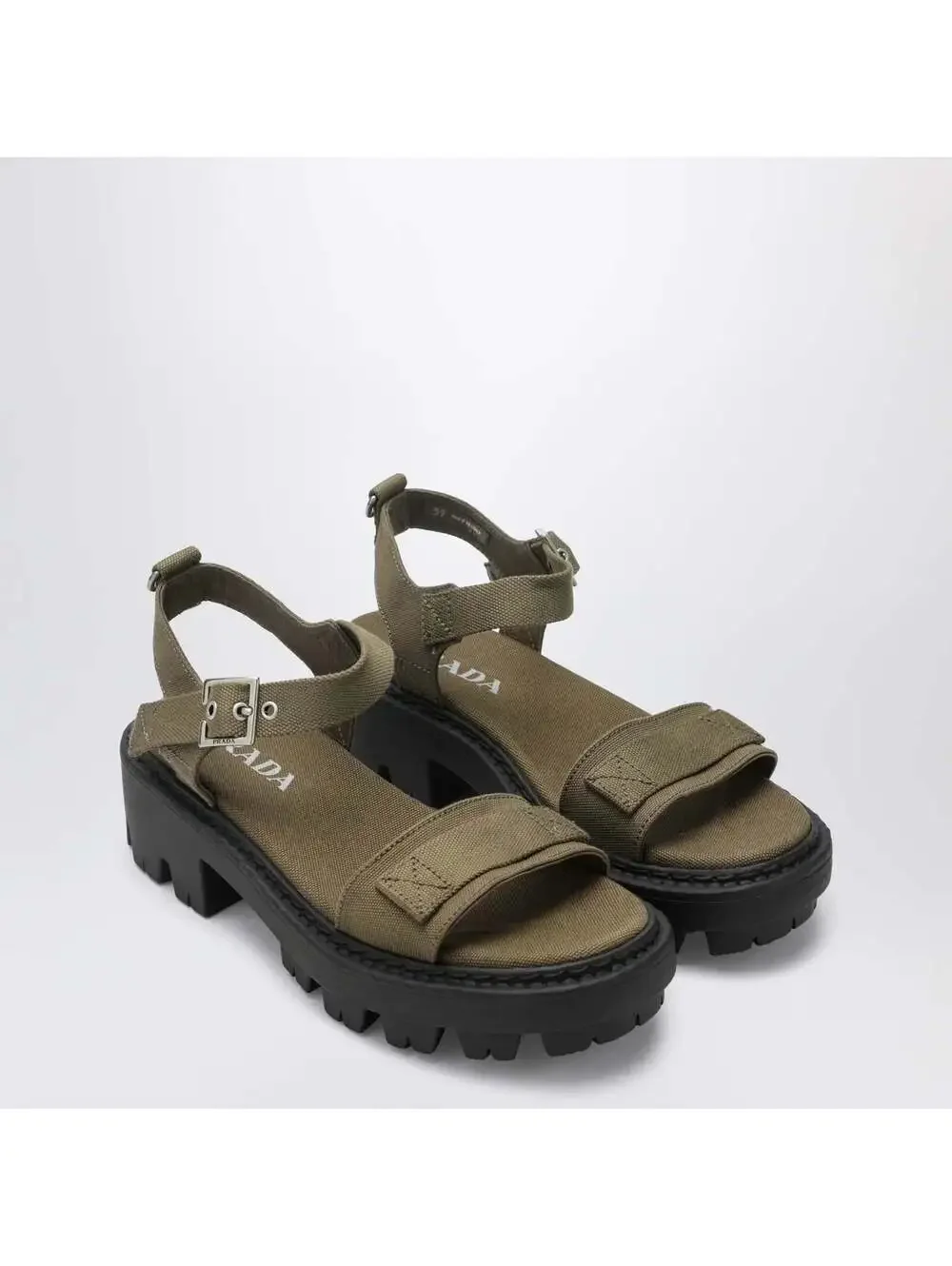 Prada Canvas Sandal (120)(PLEASE REQUEST YOUR SIZE BEFORE PURCHASING)